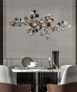 Phù điêu kim loại hiện đại treo phòng khách