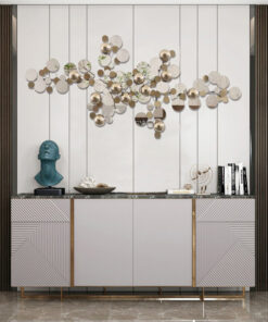 Phù điêu kim loại hiện đại treo phòng khách