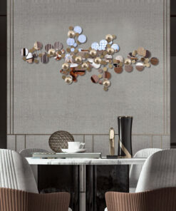 Phù điêu kim loại hiện đại treo phòng khách