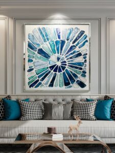 Tranh khảm trai nhân tạo sang trọng treo phòng khách