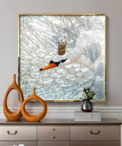 Tranh khảm trai nhân tạo hình thiên nga