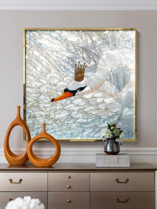 tranh-kham-trai-nhan-tao-hinh-thien-nga 4 Tranh khảm trai nhân tạo hình thiên nga