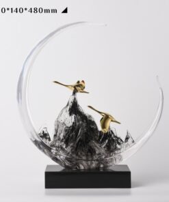 Mô hình chim hạc vượt núi để bàn