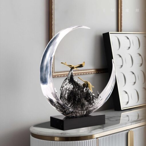 mo-hinh-chim-hac-vuot-nui 3 Mô hình chim hạc vượt núi để bàn