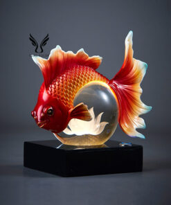 Cá vàng pha lê kèm đèn led mau moi