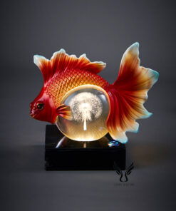 Cá vàng pha lê kèm đèn led sang trong