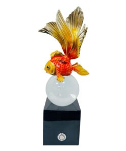 Đồ decor cá vàng pha lê kèm đèn led