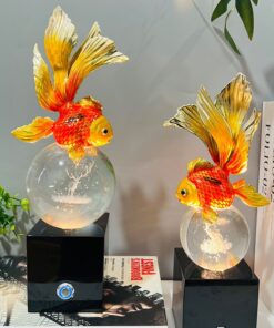 Mẫu cá vàng pha lê kèm đèn led