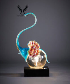 Mô hình voi pha lê kèm đèn led