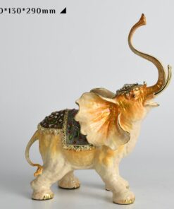 Tượng voi để bàn tráng men