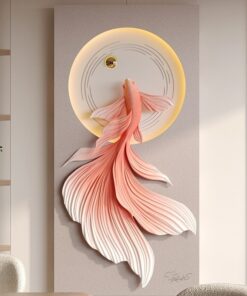 Tranh cá bơi ngược dòng 3D