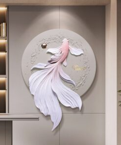 Tranh cá bơi ngược dòng 3D