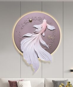 Tranh cá bơi ngược dòng 3D