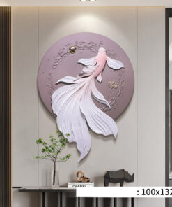 Tranh cá bơi ngược dòng 3D