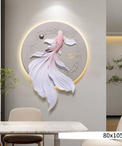 Tranh cá bơi ngược dòng 3D