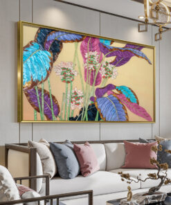 Tranh khảm trai hình cây và hoa