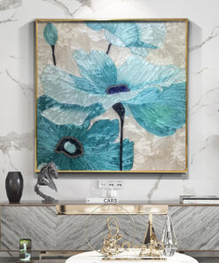 Tranh khảm trai hoa sen xanh