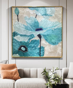 Tranh khảm trai hoa sen xanh