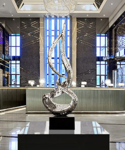 Mô hình trừu tượng điêu khắc bằng thép không gỉ