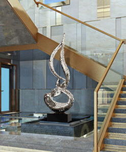 Mô hình trừu tượng điêu khắc bằng thép không gỉ