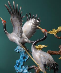 Tượng hạc bằng đồng trường thọ và may mắn