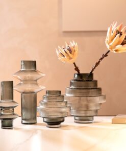 Bộ bình cắm hoa kết hợp decor