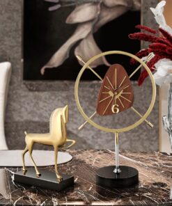 Đồng hồ gỗ óc cho để bàn làm việc