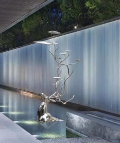 Tượng hươu điêu khắc bằng kim loại