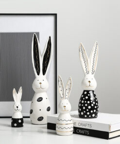 Bộ tượng thỏ bằng gốm