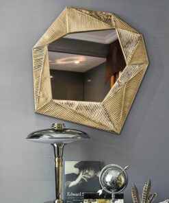 Gương bất đối xứng decor tường