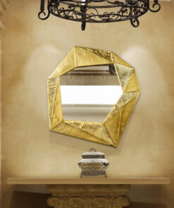 Gương bất đối xứng decor tường