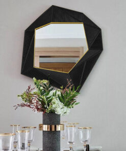 Gương bất đối xứng decor tường