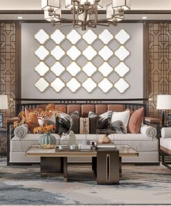 Gương treo tường hình cỏ 4 lá