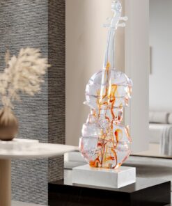 Mô hình đàn vilolon điêu khắc decor sảnh