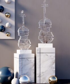 Mô hình đàn vilolon điêu khắc decor sảnh
