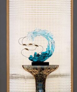 Mô hình điêu khắc cá và sóng biển