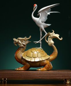 Tượng hạc đứng trên lưng rùa