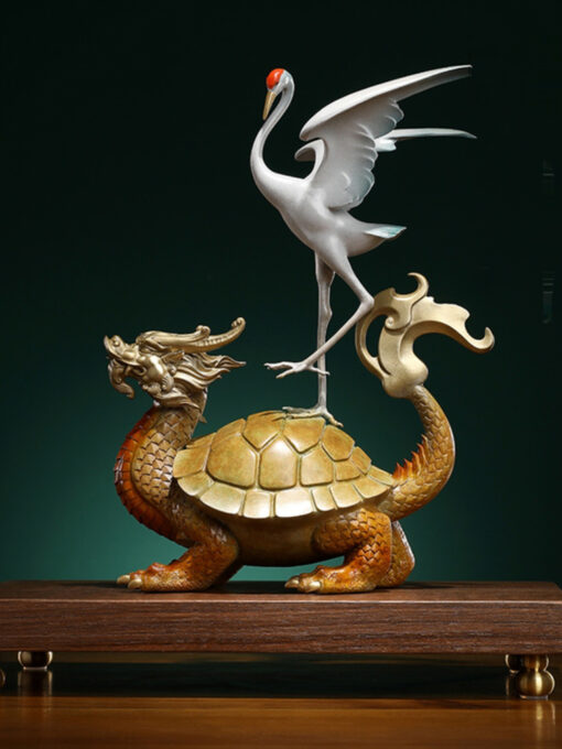 tuong-hac-dung-tren-lung-rua 1 Tượng hạc đứng trên lưng rùa