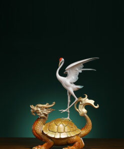 Tượng hạc đứng trên lưng rùa