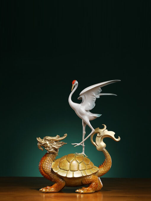 tuong-hac-dung-tren-lung-rua 2 Tượng hạc đứng trên lưng rùa