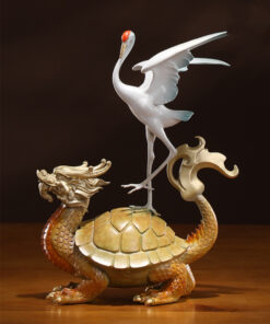 Tượng hạc đứng trên lưng rùa