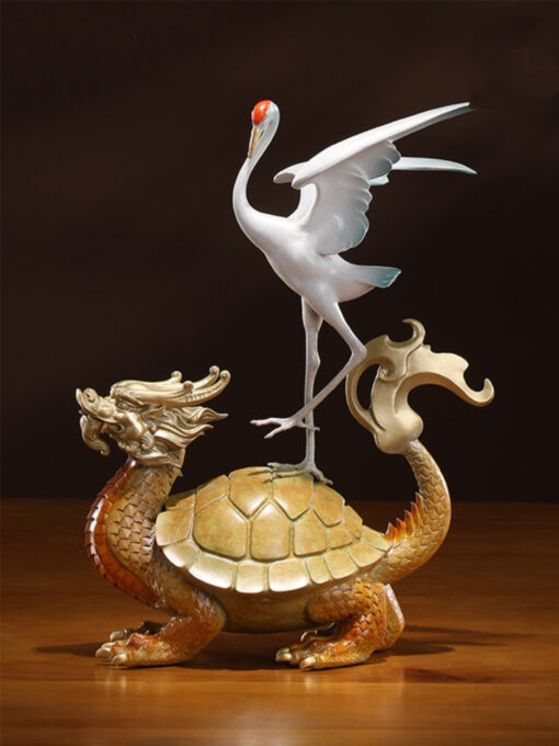 tuong-hac-dung-tren-lung-rua 3 Tượng hạc đứng trên lưng rùa