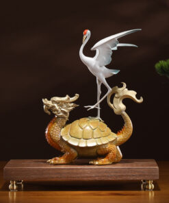 Tượng hạc đứng trên lưng rùa