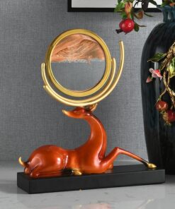 Tượng hươu kết hợp tranh cát lún