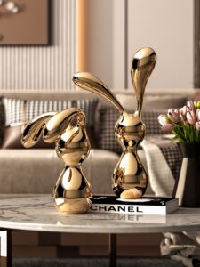Tượng Thỏ Vàng Phong Cách Hiện Đại
