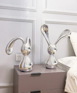 Tượng thỏ để bàn, trang trí kệ decor