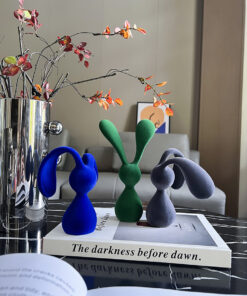 Tượng thỏ để bàn, trang trí kệ decor