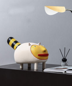 Tượng động vật dễ thương decor kệ sách