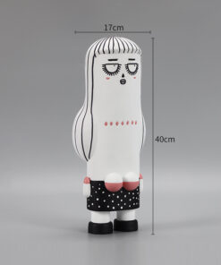 Tượng động vật dễ thương decor kệ sách