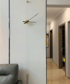 Đồng hồ treo tường thanh lịch phong cách tối giản dài